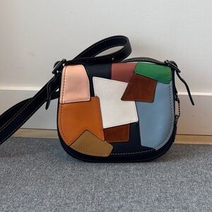 Coach 1941 Patchwork Leather Saddle Crossbody Shoulder Bag